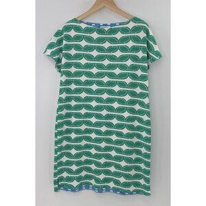 Josi Severson Green Geometric Print Dress Size XL,‎ Organic Cotton Sustainable